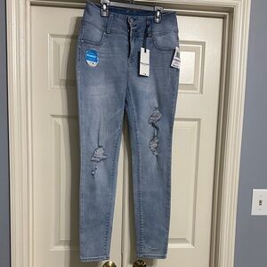 Wallflower Denim Blue Ripped Skinny Jeans